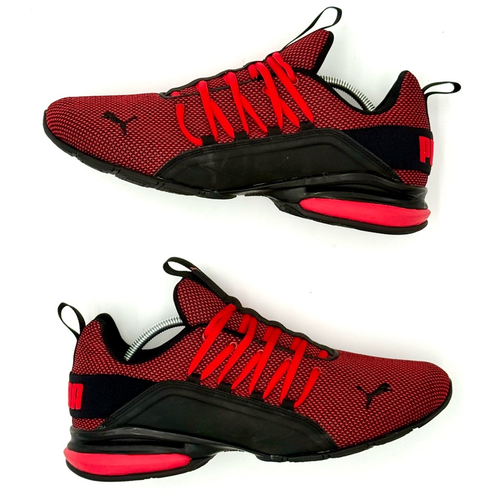 Puma Mens Axelion Training Shoes Red 192721-01 Cross Training Mesh Low Top NWOT